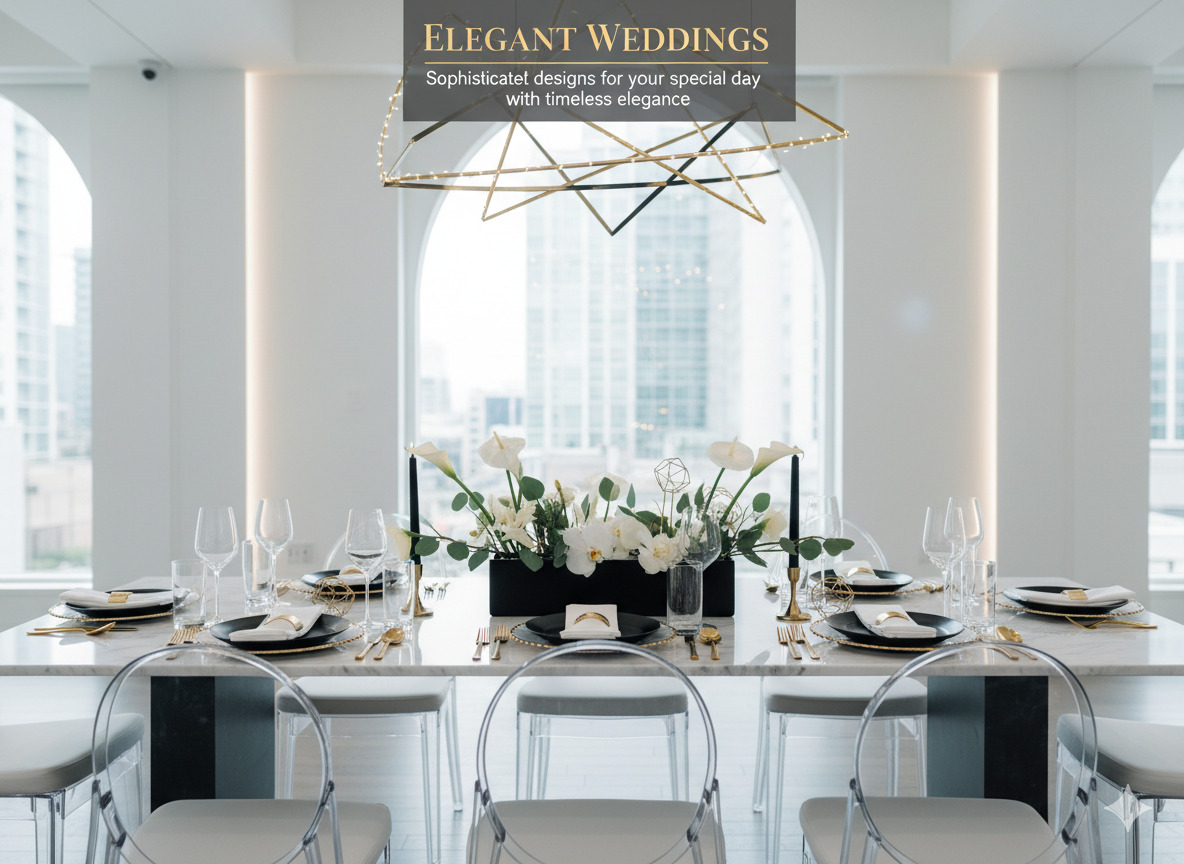 Elegant wedding styling